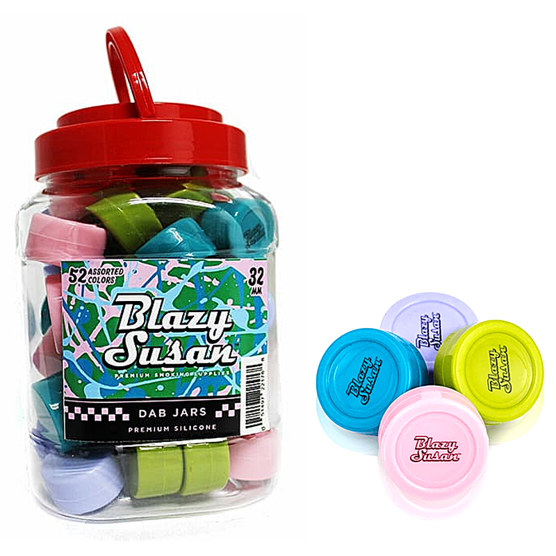 Blazy Susan Dab Jars | 32mm | 52 Count Display | Assorted Colors product image